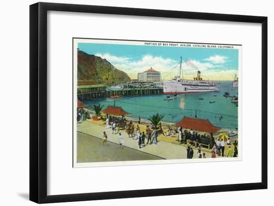 Avalon, California - Portion View of the Bay Front-Lantern Press-Framed Art Print