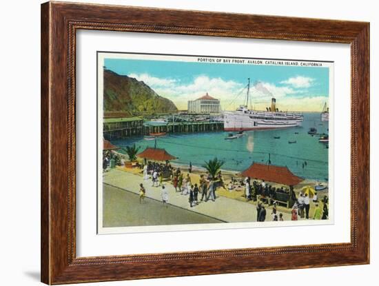 Avalon, California - Portion View of the Bay Front-Lantern Press-Framed Art Print