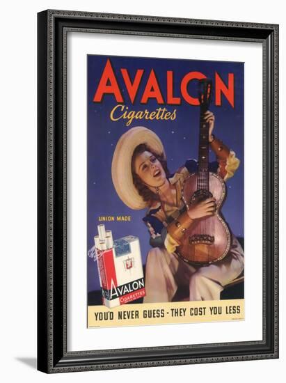 Avalon, Cigarettes Smoking, Guitars Instruments, USA, 1940-null-Framed Giclee Print