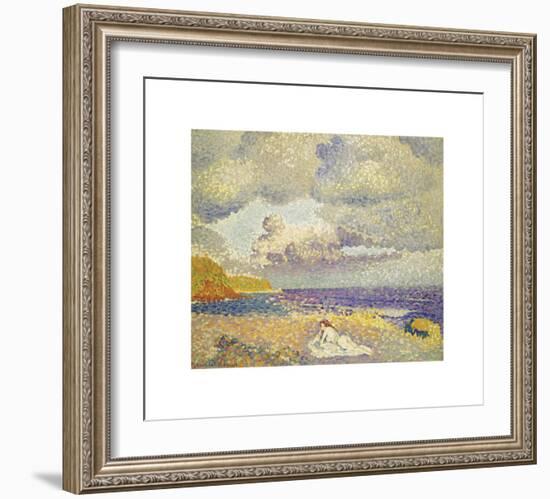 Avant l’Orage (La Baigneuse)-Henri Edmond Cross-Framed Premium Giclee Print