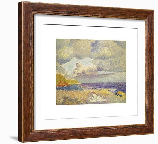 Avant l’Orage (La Baigneuse)-Henri Edmond Cross-Framed Premium Giclee Print