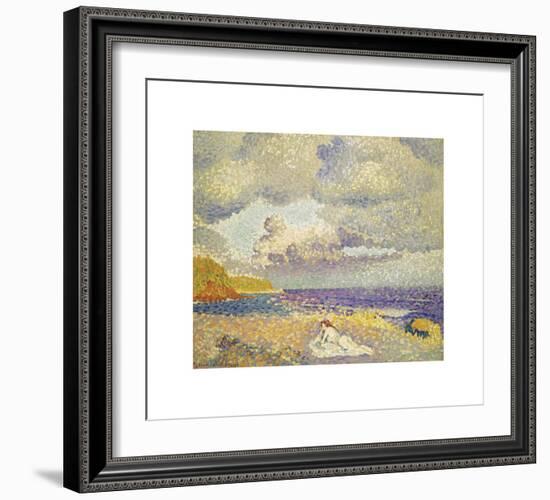 Avant l’Orage (La Baigneuse)-Henri Edmond Cross-Framed Premium Giclee Print