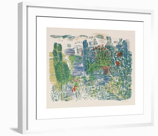 Avant les Courses, Deauville ou Le Paddock-Raoul Dufy-Framed Premium Giclee Print