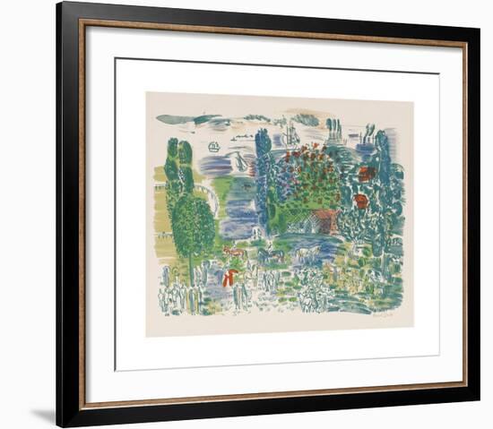 Avant les Courses, Deauville ou Le Paddock-Raoul Dufy-Framed Premium Giclee Print