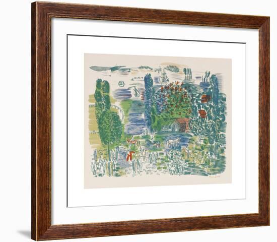 Avant les Courses, Deauville ou Le Paddock-Raoul Dufy-Framed Premium Giclee Print