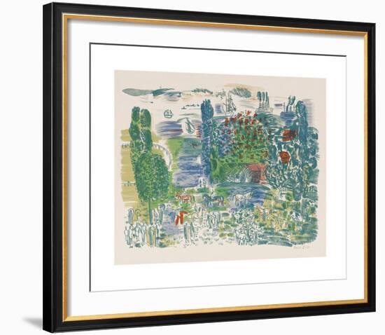 Avant les Courses, Deauville ou Le Paddock-Raoul Dufy-Framed Premium Giclee Print