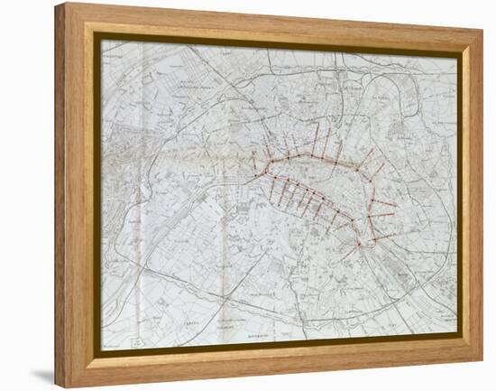 Avant projet de ligne métropolitaine centrale : plan général des voies ferr-Alexandre-Gustave Eiffel-Framed Premier Image Canvas