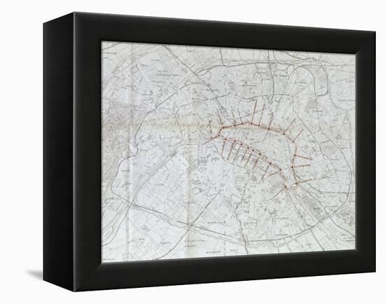 Avant projet de ligne métropolitaine centrale : plan général des voies ferr-Alexandre-Gustave Eiffel-Framed Premier Image Canvas