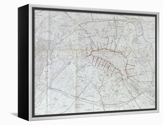 Avant projet de ligne métropolitaine centrale : plan général des voies ferr-Alexandre-Gustave Eiffel-Framed Premier Image Canvas