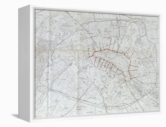 Avant projet de ligne métropolitaine centrale : plan général des voies ferr-Alexandre-Gustave Eiffel-Framed Premier Image Canvas