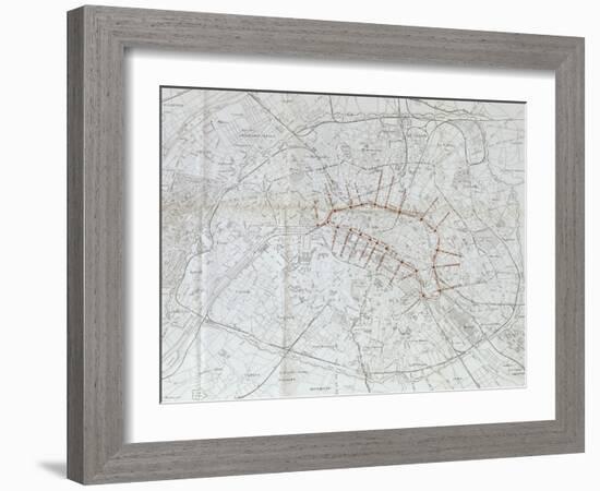 Avant projet de ligne métropolitaine centrale : plan général des voies ferr-Alexandre-Gustave Eiffel-Framed Giclee Print