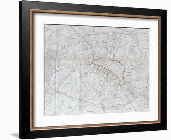 Avant projet de ligne métropolitaine centrale : plan général des voies ferr-Alexandre-Gustave Eiffel-Framed Giclee Print