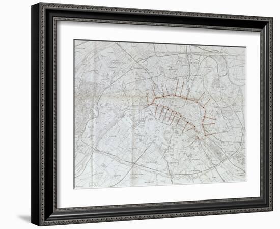 Avant projet de ligne métropolitaine centrale : plan général des voies ferr-Alexandre-Gustave Eiffel-Framed Giclee Print