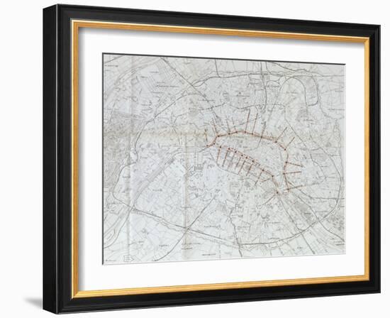 Avant projet de ligne métropolitaine centrale : plan général des voies ferr-Alexandre-Gustave Eiffel-Framed Giclee Print
