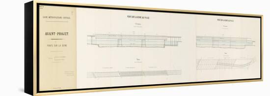 Avant-projet de ligne métropolitaine centrale présenté par la Compagnie des Etablissements Eiffel-Alexandre-Gustave Eiffel-Framed Premier Image Canvas