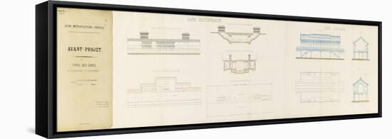 Avant-projet de ligne métropolitaine centrale présenté par la Compagnie des Etablissements Eiffel-Alexandre-Gustave Eiffel-Framed Premier Image Canvas