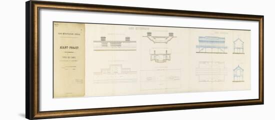 Avant-projet de ligne métropolitaine centrale présenté par la Compagnie des Etablissements Eiffel-Alexandre-Gustave Eiffel-Framed Giclee Print