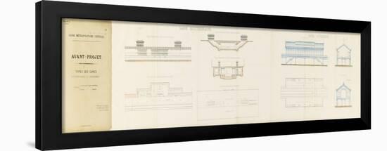 Avant-projet de ligne métropolitaine centrale présenté par la Compagnie des Etablissements Eiffel-Alexandre-Gustave Eiffel-Framed Giclee Print