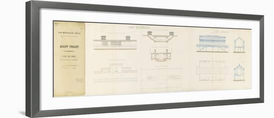 Avant-projet de ligne métropolitaine centrale présenté par la Compagnie des Etablissements Eiffel-Alexandre-Gustave Eiffel-Framed Giclee Print