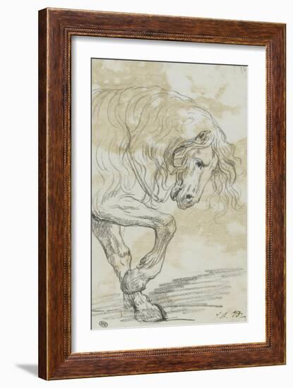 Avant-train d'un cheval-Jacques-Louis David-Framed Giclee Print