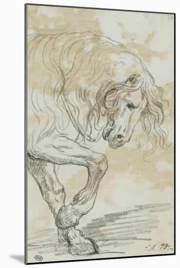 Avant-train d'un cheval-Jacques-Louis David-Mounted Giclee Print