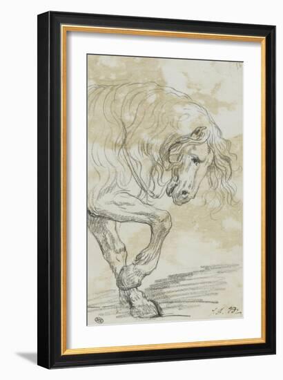 Avant-train d'un cheval-Jacques-Louis David-Framed Giclee Print