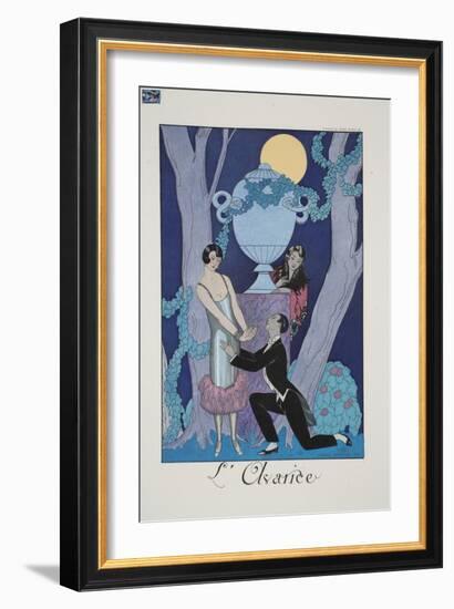 Avarice, from 'Falbalas and Fanfreluches, Almanach des Modes Présentes, Passées et Futures', 1925-Georges Barbier-Framed Giclee Print