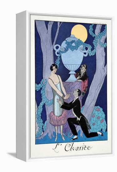 Avarice, from 'Falbalas and Fanfreluches, Almanach des Modes Présentes, Passées et Futures', 1925-Georges Barbier-Framed Premier Image Canvas