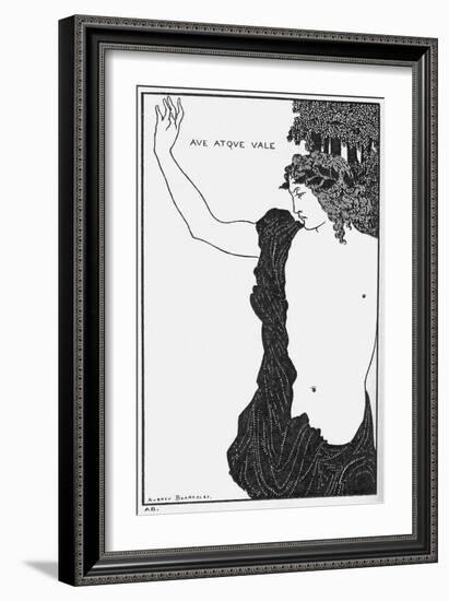 Ave Atque Vale (Hail and Farewel)-Aubrey Beardsley-Framed Giclee Print