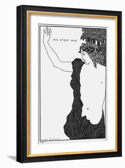 Ave Atque Vale (Hail and Farewel)-Aubrey Beardsley-Framed Giclee Print