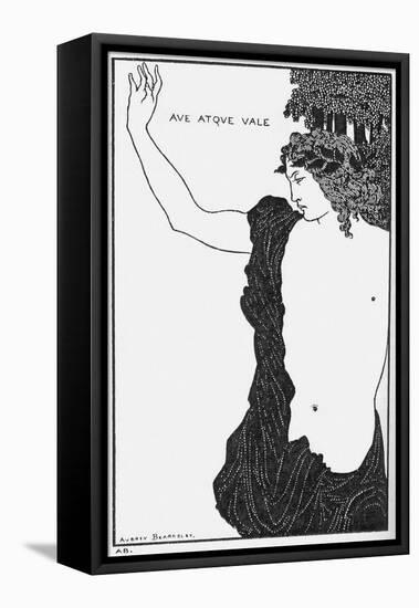 Ave Atque Vale (Hail and Farewel)-Aubrey Beardsley-Framed Premier Image Canvas