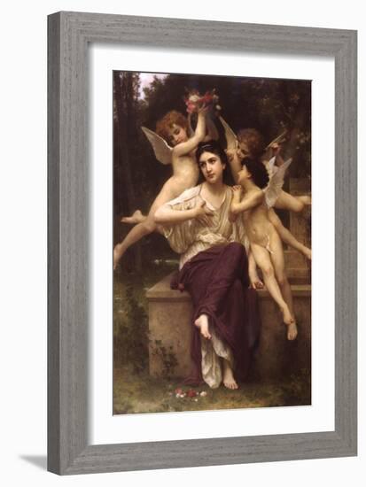 Ave De Primetimes-William Adolphe Bouguereau-Framed Art Print