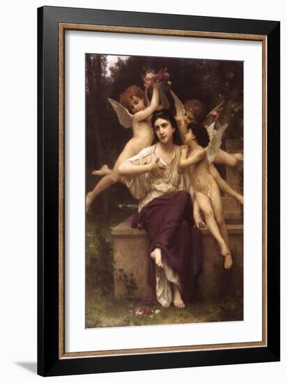 Ave De Primetimes-William Adolphe Bouguereau-Framed Art Print