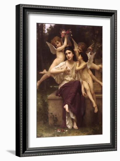 Ave De Primetimes-William Adolphe Bouguereau-Framed Art Print