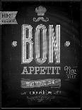 Vintage Bon Appetit Poster - Chalkboard-avean-Art Print