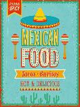 Vintage Mexican Food Poster-avean-Framed Art Print