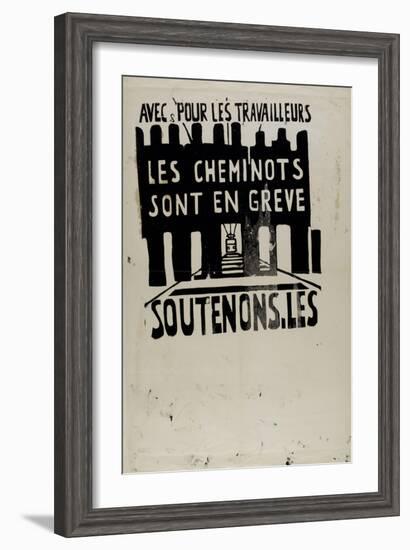 Avec et pour les travailleurs, les cheminots sont en grève, soutenons les !-null-Framed Giclee Print