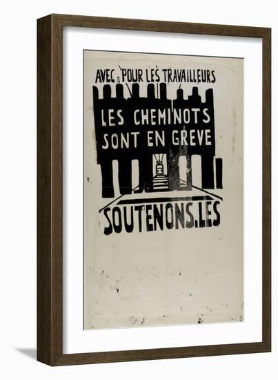 Avec et pour les travailleurs, les cheminots sont en grève, soutenons les !-null-Framed Giclee Print