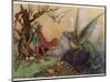 Avenant Confronts a Fearsome Dragon-Warwick Goble-Mounted Photographic Print