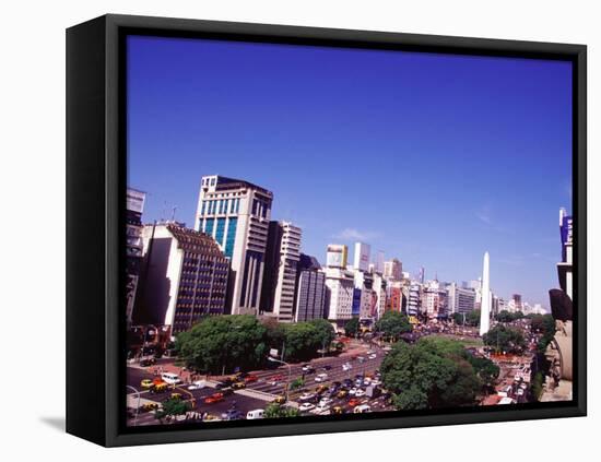 Avenida 9 de Julio and Obelisco, Buenos Aires, Argentina-Michele Molinari-Framed Premier Image Canvas