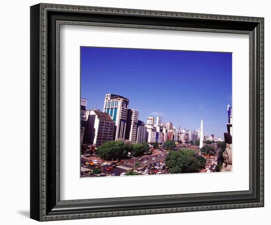 Avenida 9 de Julio and Obelisco, Buenos Aires, Argentina-Michele Molinari-Framed Photographic Print