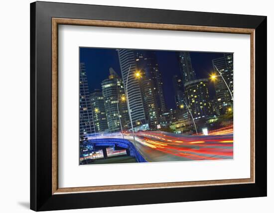 Avenida Balboa at Night.-Jon Hicks-Framed Photographic Print