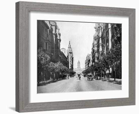 Avenida De Mayo (May Avenu), Buenos Aires, Argentina-null-Framed Giclee Print