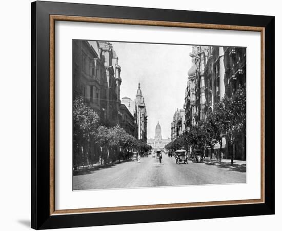 Avenida De Mayo (May Avenu), Buenos Aires, Argentina-null-Framed Giclee Print