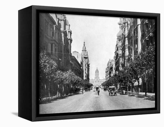 Avenida De Mayo (May Avenu), Buenos Aires, Argentina-null-Framed Premier Image Canvas