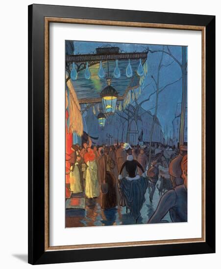 Avenue De Clichy, Paris, 1887-Louis Anquetin-Framed Giclee Print