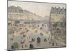 Avenue de l'Opéra, soleil, matinée d'hiver-Camille Pissarro-Mounted Giclee Print