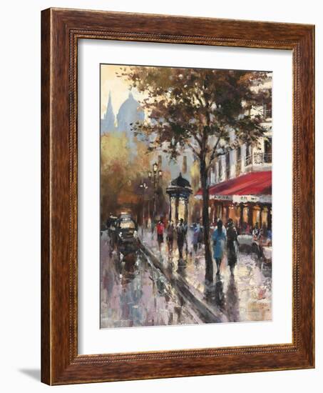 Avenue Des Champs-Elysees 1-Brent Heighton-Framed Art Print