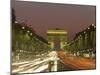 Avenue Des Champs Elysees and the Arc De Triomphe at Night, Paris, France, Europe-Neale Clarke-Mounted Photographic Print