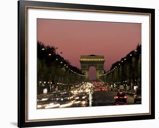 Avenue Des Champs Elysees and the Arc De Triomphe, Paris, France-Neale Clarke-Framed Photographic Print